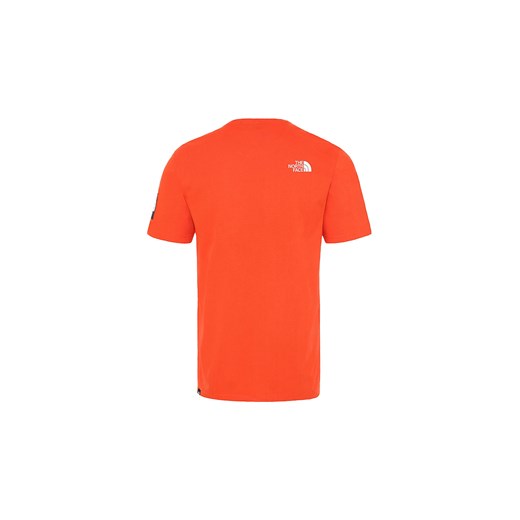 T-shirt męski The North Face pomarańczowa z krótkim rękawem gładki 