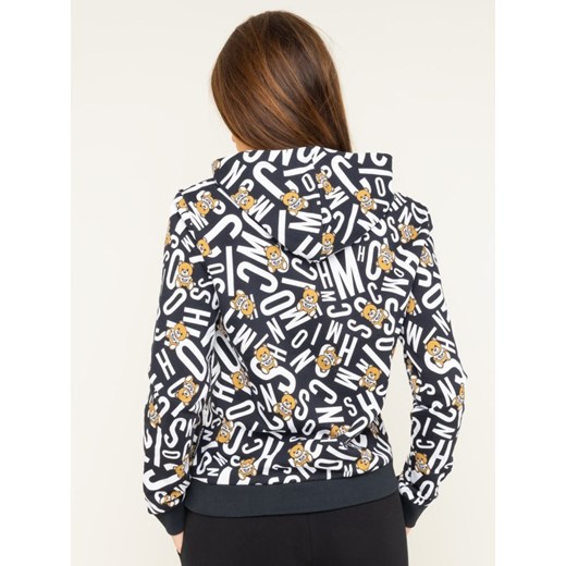 Bluza damska Moschino w abstrakcyjne wzory krótka 
