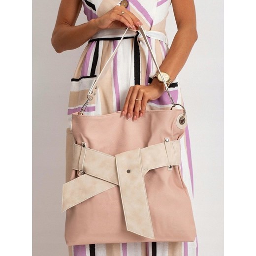 Shopper bag różowa na ramię wakacyjna 
