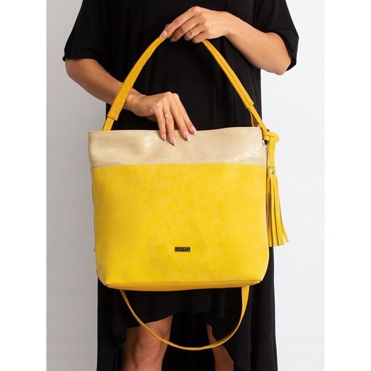 Shopper bag żółta mieszcząca a7 na wakacje 