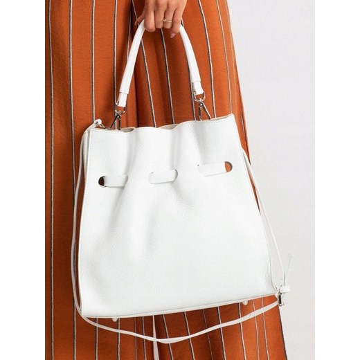 Shopper bag Rovicky bez dodatków matowa średnia ze skóry do ręki 