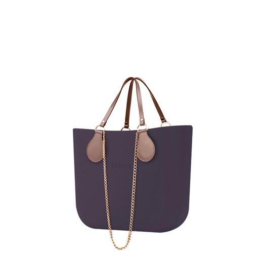 Shopper bag O Bag fioletowa do ręki 