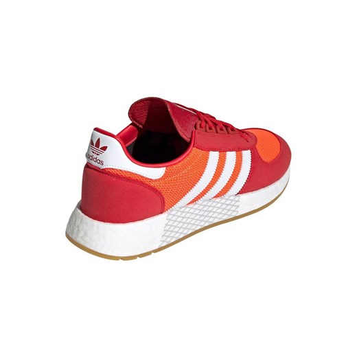 Buty sportowe męskie czerwone Adidas z zamszu 