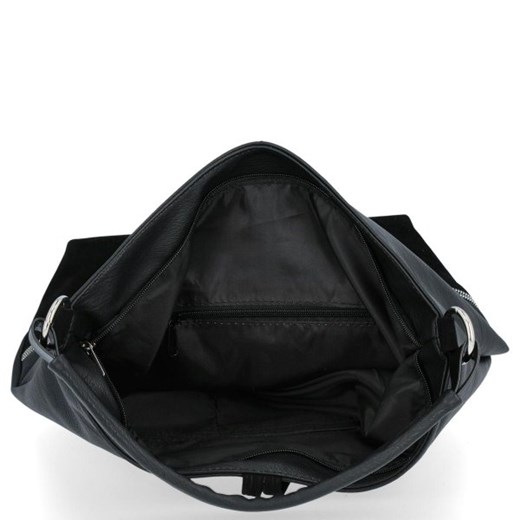 Shopper bag czarna Conci w stylu glamour 