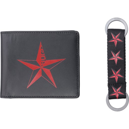 Hugo Skórzany portfel + smycz na klucze Hugo Boss  uniwersalny Gomez Fashion Store