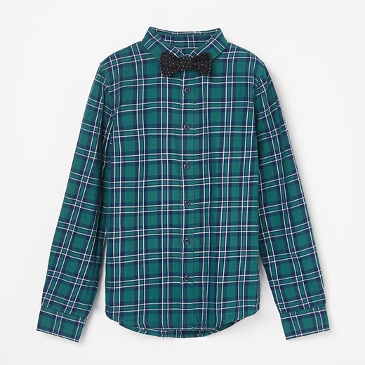 Reserved - Koszula chłopięca z muszką - Zielony Reserved  140 