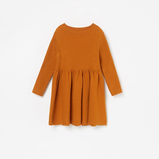 Reserved - Sukienka z prążkowanej dzianiny - Pomarańczowy Reserved  104 