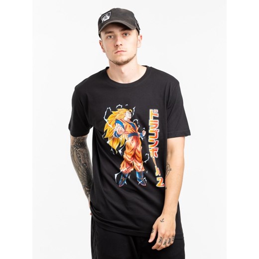 T-shirt męski czarny Dragon Ball z krótkim rękawem 