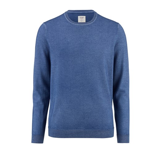 Sweter męski niebieski casual 