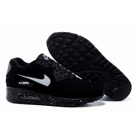 Czarne buty sportowe damskie Nike do biegania płaskie sznurowane bez wzorów wiosenne 