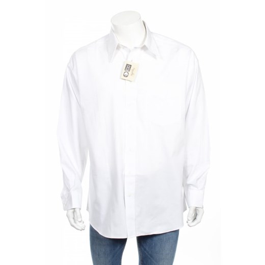 Biała koszula męska Angelo Litrico elegancka bez wzorów 