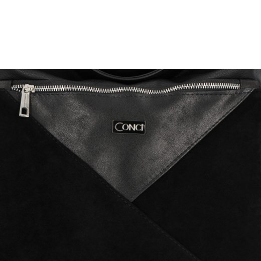 Shopper bag Conci zamszowa duża elegancka na ramię bez dodatków z zamszu 