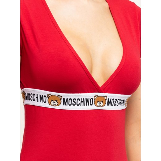 Bluzka damska Moschino z napisami z krótkimi rękawami casual 