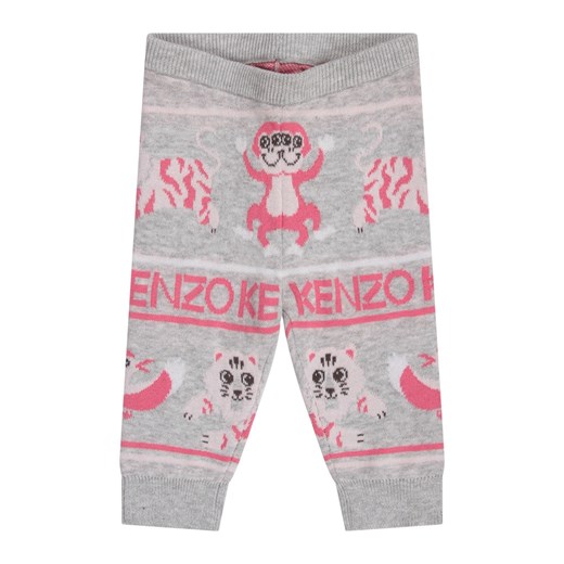 Szare spodnie z bawełny 0-3 lata Kenzo Kids  6 mc Moliera2.com