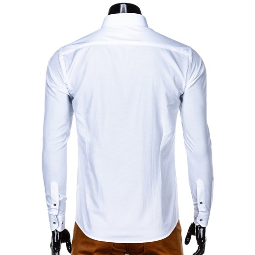 Koszula męska elegancka z długim rękawem 539K - biała Edoti.com  L 