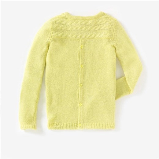 Sweter dziecięcy dla dziewczynek la-redoute-pl zolty akryl