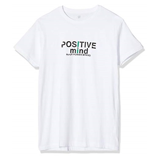 NUVJ męski T-shirt Positive Mind -  m biały