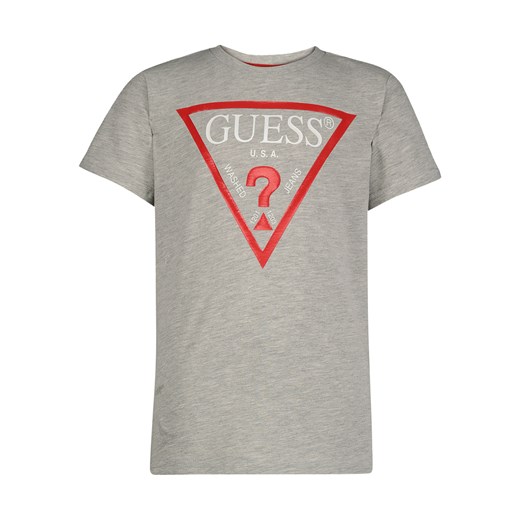 T-shirt chłopięce Guess z bawełny szary 