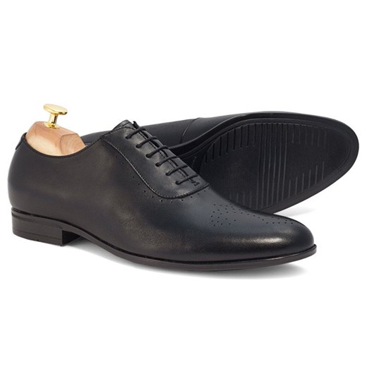 Brilu buty eleganckie męskie sznurowane czarne 