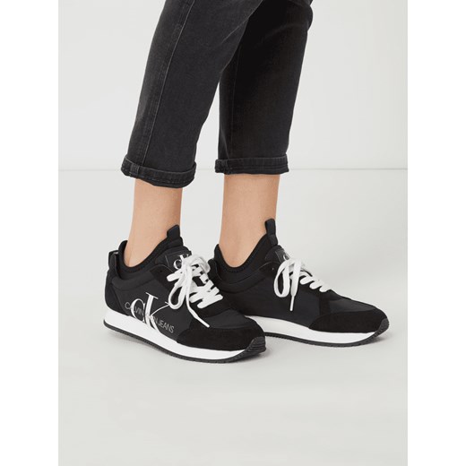 Buty sportowe damskie Calvin Klein sneakersy w stylu młodzieżowym skórzane 