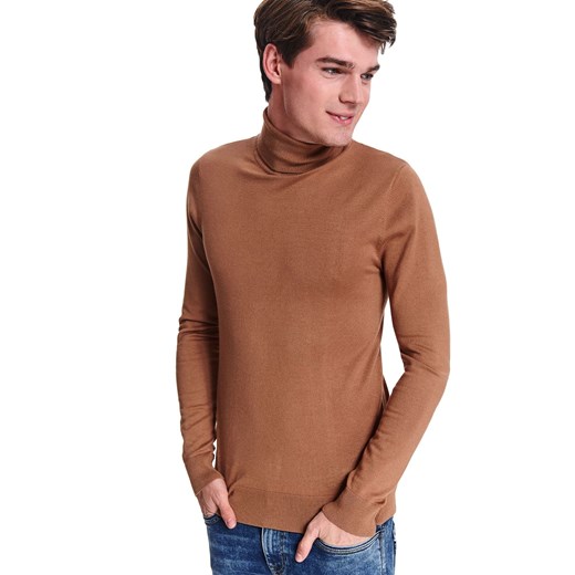 Camelowy sweter z cienkiej dzianiny  Top Secret XL wyprzedaż  