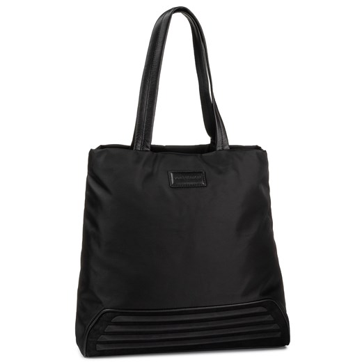 Shopper bag czarna Voile Blanche elegancka matowa bez dodatków duża 
