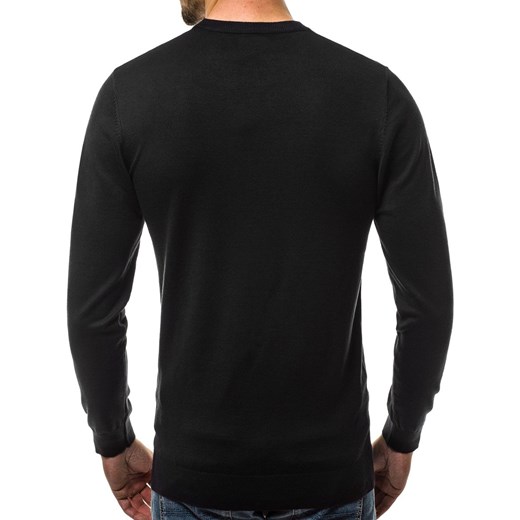 Czarny sweter męski Ozonee nylonowy 