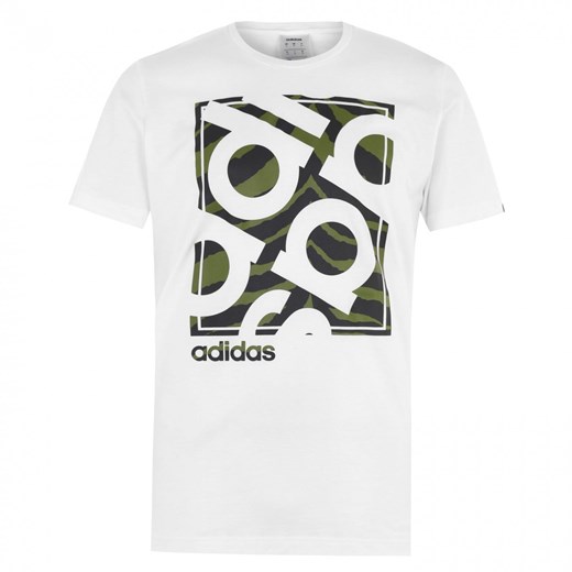 Koszulka sportowa Adidas biała z napisem 
