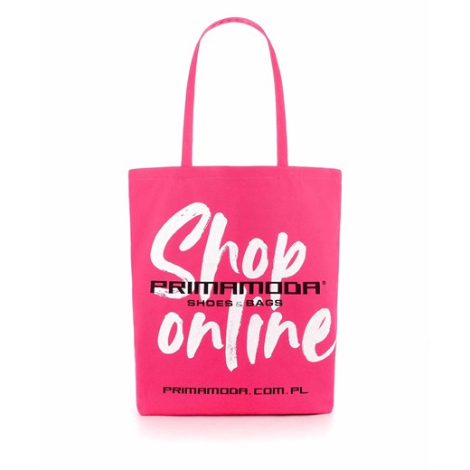 Różowa torba shopper bag z modnym napisem ABBAZIA