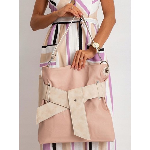 Shopper bag Merg na ramię różowa 