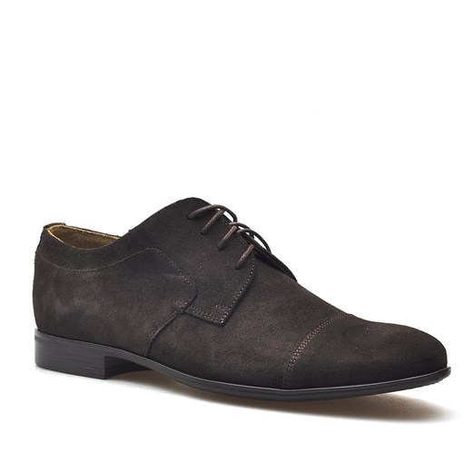 Pantofle Ryłko IDFA03_XS4 Brązowe zamsz ze sklepu Arturo-obuwie w kategorii Buty eleganckie męskie - zdjęcie 77380179