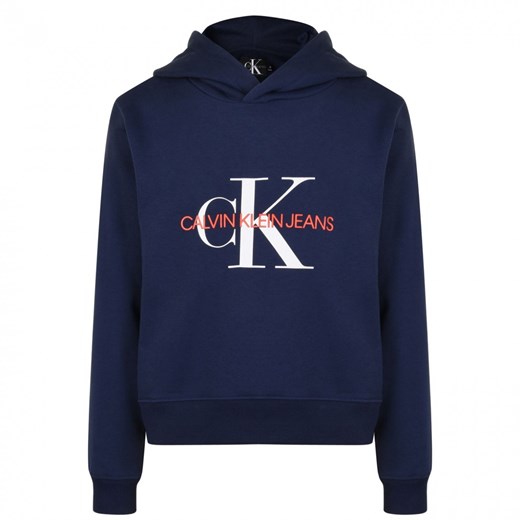 Calvin Klein Jeans Junior Girls Boxy Logo Hooded Sweatshirt Calvin Klein  8 yrs FACTCOOL 