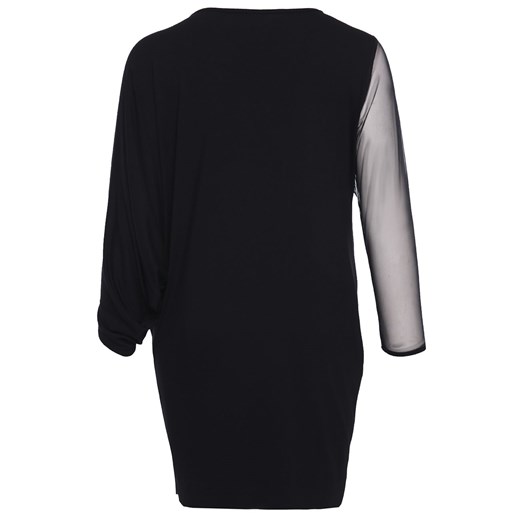 Czarna sukienka z imitacją błyszczącej kolii   64 Modne Duże Rozmiary