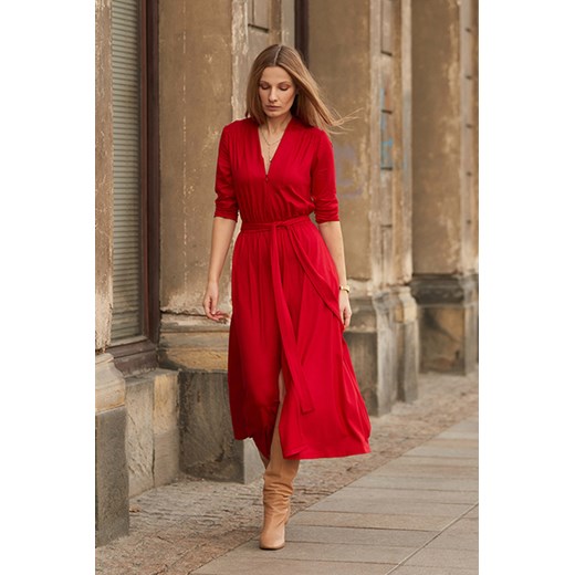sukienka LIBERTY DRESS czerwona - uszyta w Rykach  Risk Made In Warsaw XL 