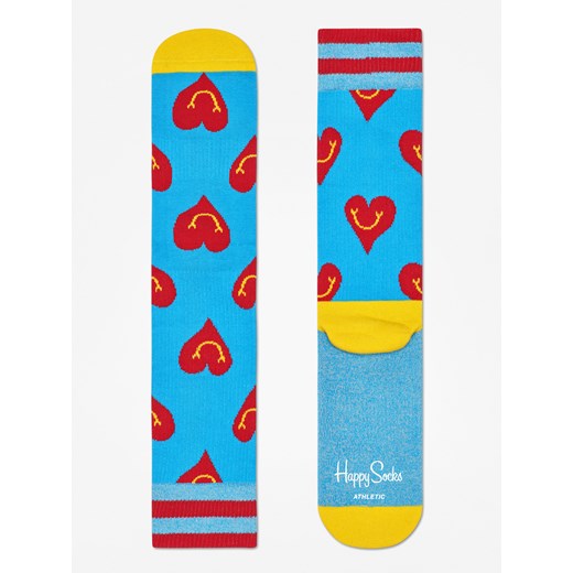 Skarpetki Happy Socks Athletic Smiley Heart (blue/yellow/red)