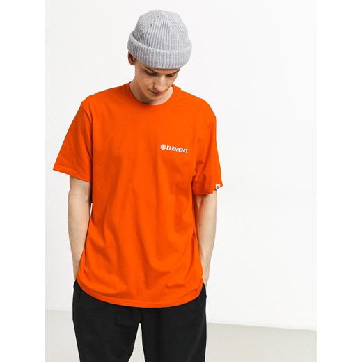T-shirt męski Element pomarańczowa z krótkim rękawem 