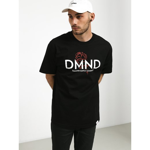 T-shirt męski Diamond Supply Co. z napisami z krótkim rękawem 