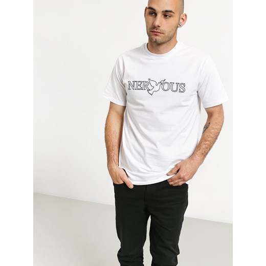 T-shirt męski Nervous biały 