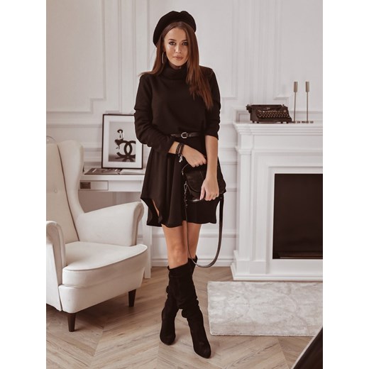 Czarna sukienka swetrowa oversize  Rose Boutique Uni Size 