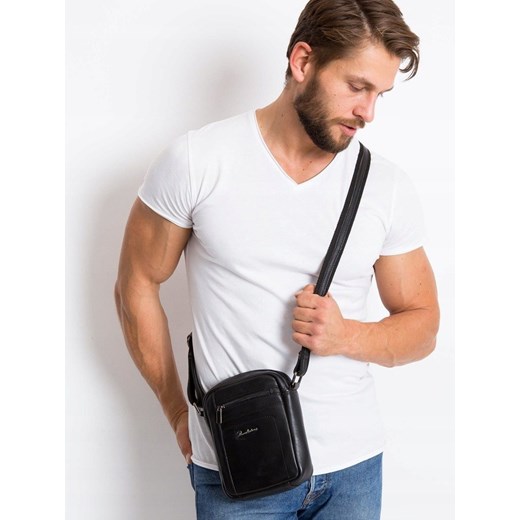 Skórzana czarna męska torba na ramię listonoszka 8020-NDM PA BLACK  Merg One Size merg.pl