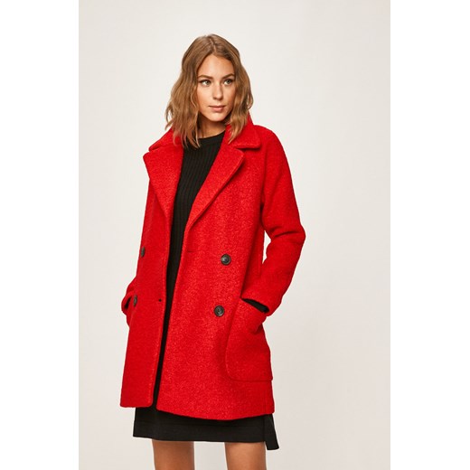 Płaszcz damski czerwony Answear bez wzorów 