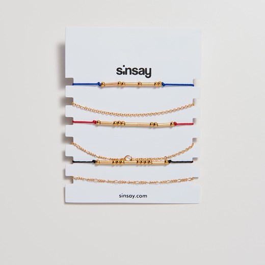 Sinsay - Zestaw bransoletek - Beżowy  Sinsay One Size 