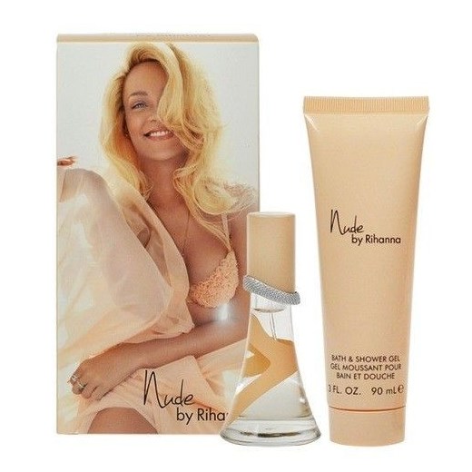 Rihanna Nude W Zestaw perfum Edp 15ml + 90ml Żel pod prysznic e-glamour brazowy żelowy