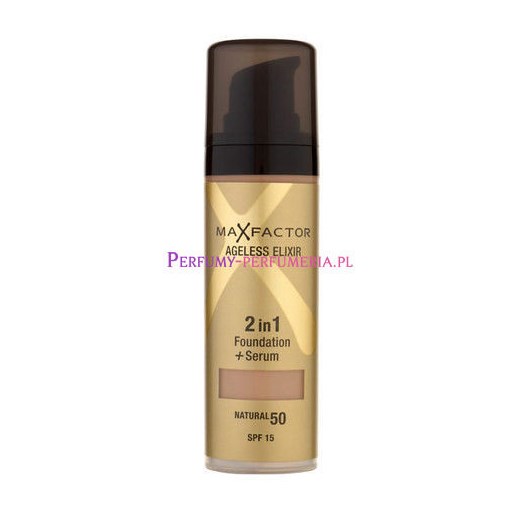Max Factor Ageless Elixir 2v1 Foundation + Serum SPF15 30ml W Podkład 60 Sand perfumy-perfumeria-pl brazowy serum
