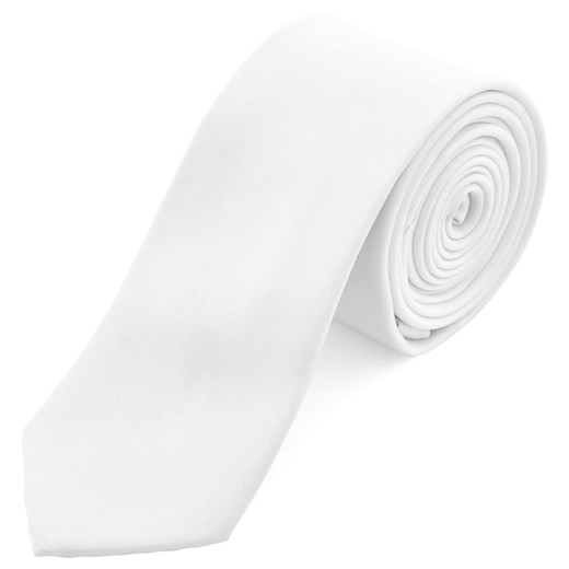 Podstawowy krawat w kolorze białym 6 cm