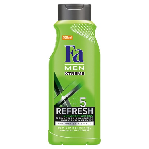 Fa Men Xtreme Refresh 5 Żel Pod Prysznic 400 Ml Fa   wyprzedaż Drogerie Natura 