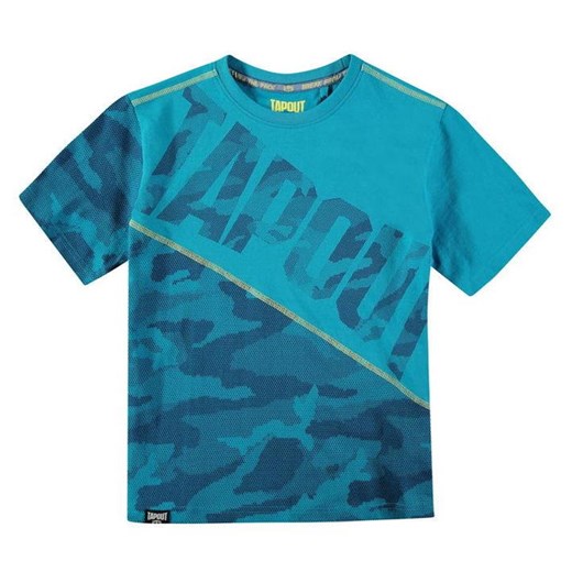 Tapout Camouflage Panel, koszulka dla chłopca, niebieska, Rozmiar 7-8 lat