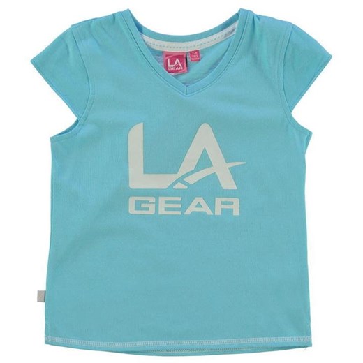 LA Gear Logo V Neck koszulka dla dziewczynki, niebieska, Rozmiar 9-10 lat