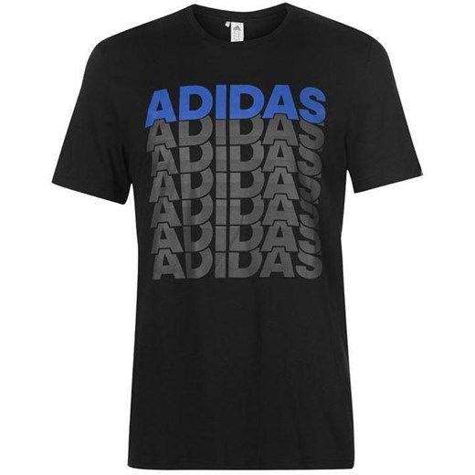 T-shirt męski Adidas czarny z krótkimi rękawami 