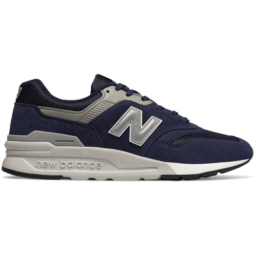Buty sportowe męskie New Balance sznurowane z zamszu granatowe